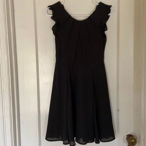 Express little black dress with flutter sleeves & a keyhole neckline, size 0